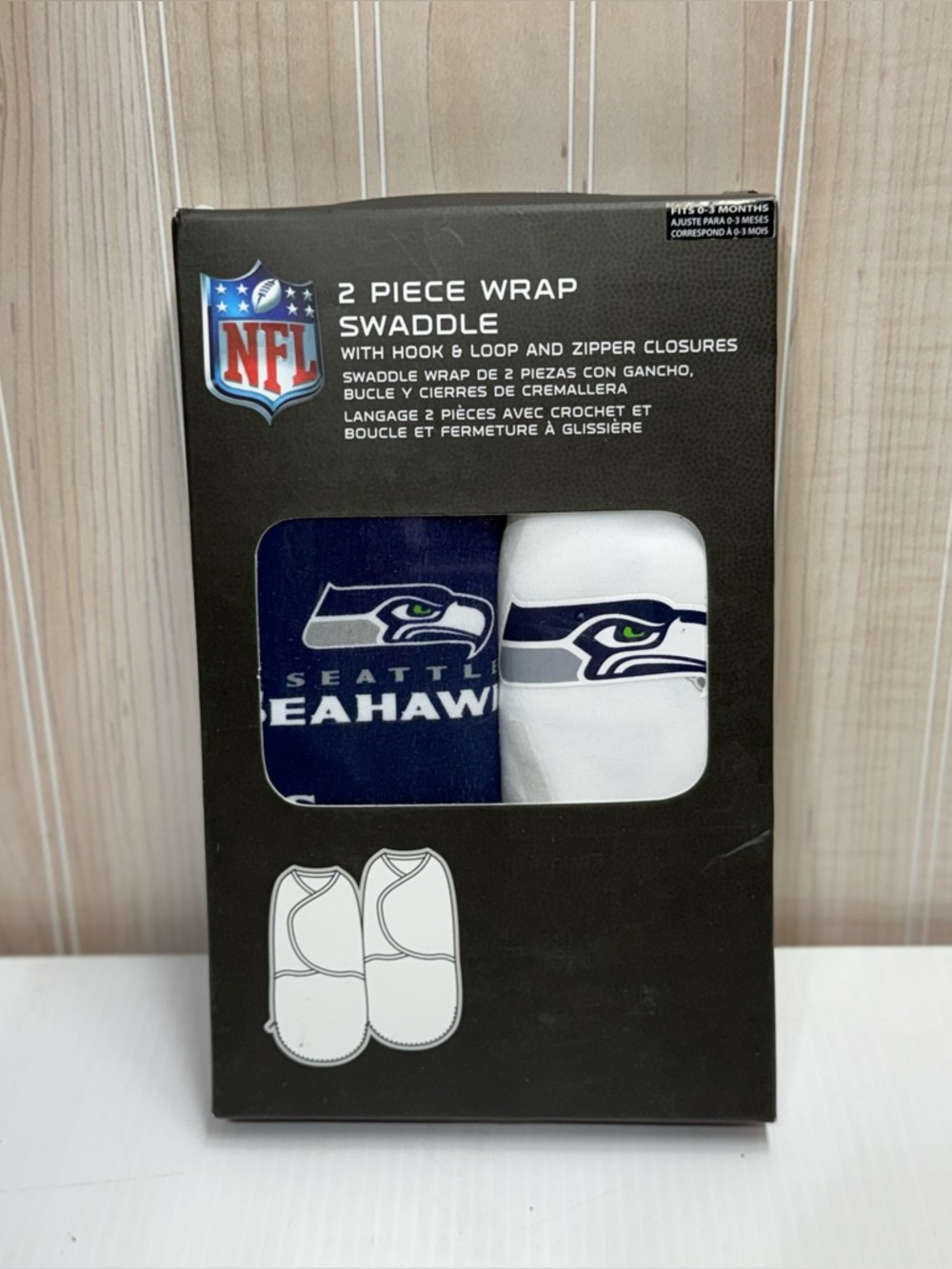 NFL Seattle Seahawks Baby clothes Set - Navy, White, Green